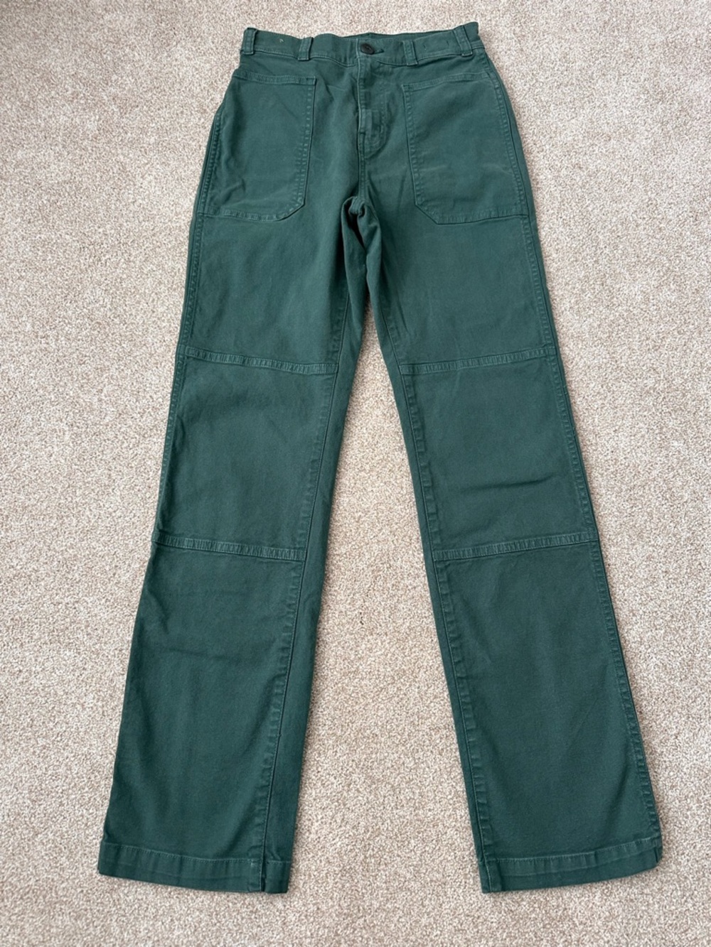 Women’s Straight-Leg Utility Pants in Forest Green